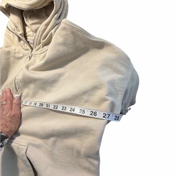 All Saints Xondo Cream Long Sleeve Zip-Up Hoodie Dress Sz Small - Picture 10 of 13